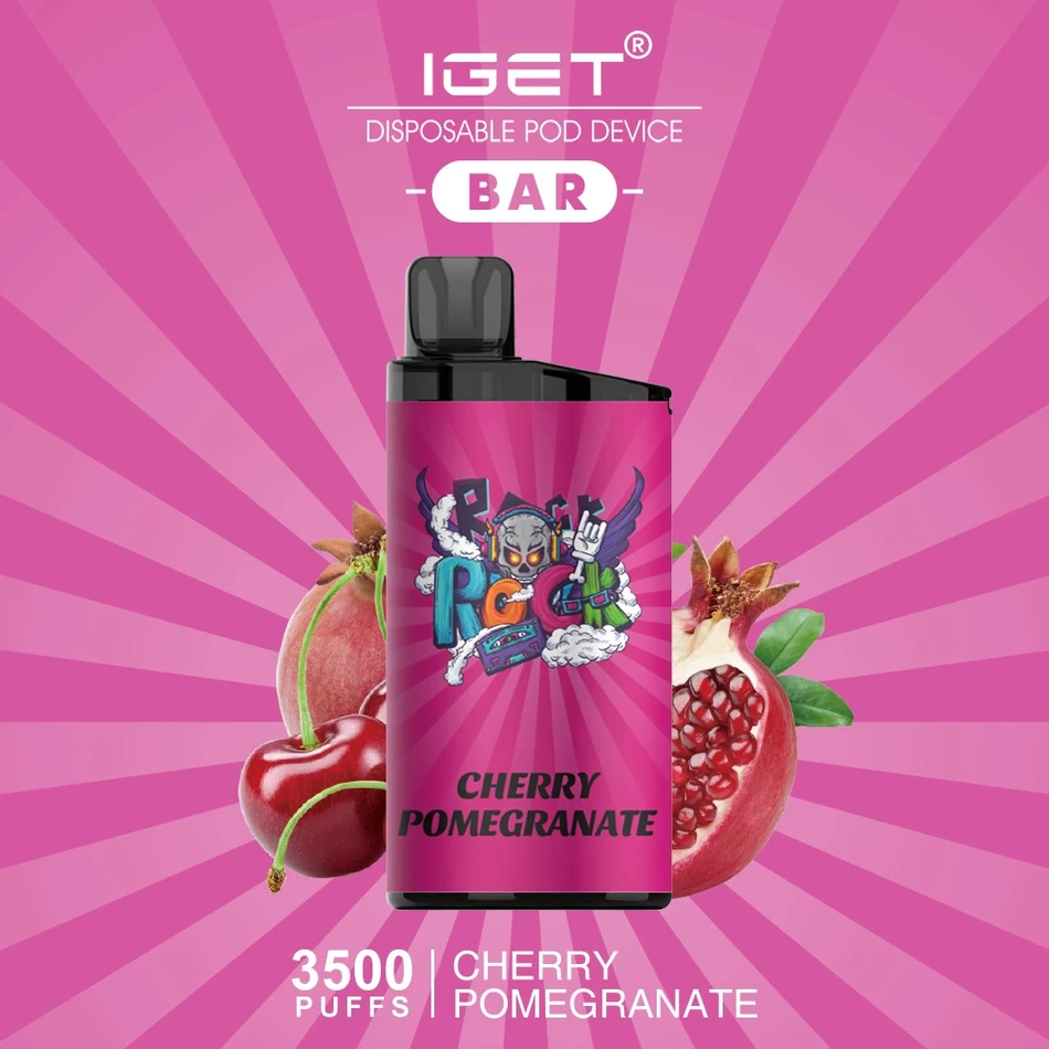 IGET BAR CHERRY POMEGRANATE 3500 Puffs Disposable Vape(jigsawtool.com)