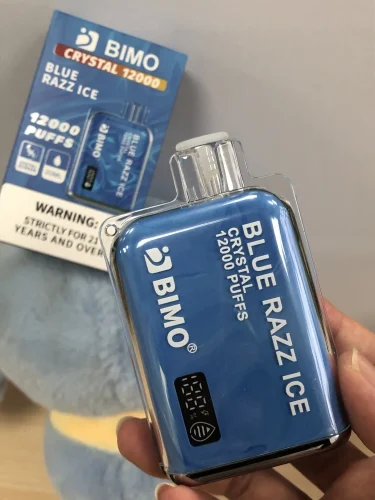 Click to view full screen BIMO Crystal 12000 Puffs Blue Razz Ice(jigsawtool.com) photo review